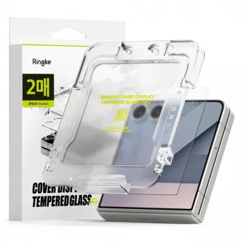 Ringke Galaxy Z Flip 7 Pellicola protettiva per display Cover Display Premium Tempered Glass 9H (2 pz.) trasparente