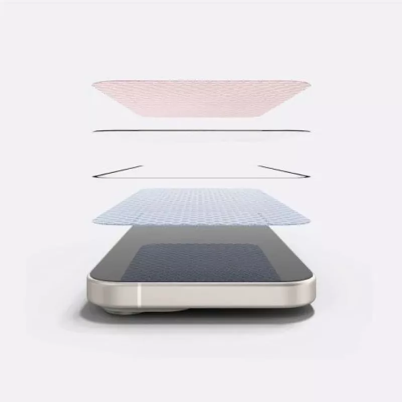 Ringke iPhone 15/16 Pellicola protettiva per display Privacy vetro temperato 9H con dima per l'installazione trasparente