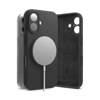 Ringke custodia iPhone 16 silicone magnetico nero