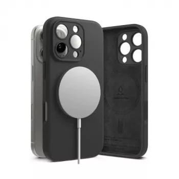 Custodia in silicone magnetica Ringke per iPhone 16 Pro nero