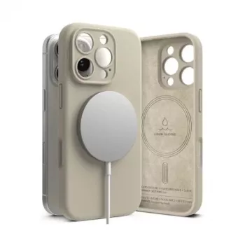 Custodia in silicone magnetica Ringke per iPhone 16 Pro Stone