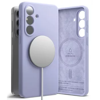 Ringke Silicone Magnetic MagSafe Custodia per Samsung Galaxy S26 Plus, Lavender