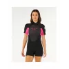 Muta springsuit con zip posteriore Rip Curl Omega - Black/Pink - donna - taglia S
