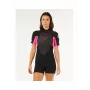 Muta springsuit con zip posteriore Rip Curl Omega - Black/Pink - donna - taglia S