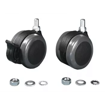 Rittal 6148.000 set di rotelle per cassetti, nero-grigio