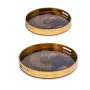 Rituali Domestici Galateo set di 2 vassoi rotondi Irises