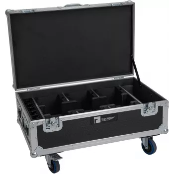 ROADINGER flightcase per 6x Futurelight AKKU UP-4 QCL Spot QuickDMX MK2 con funzione di ricarica e ruote 31005255