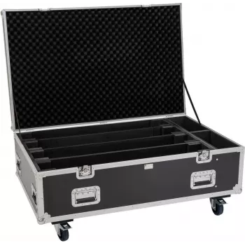 ROADINGER Flightcase PRO 4x LED BAR-8 SWING con ruote nero max. 50 kg