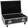 ROADINGER Flightcase PRO 4x LED BAR-8 SWING con ruote nero max. 50 kg