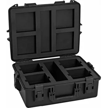 ROADINGER valigia in plastica per 4x AKKU UP-4 QCL Spot QuickDMX MK2, nero, 55x42,5x21 cm