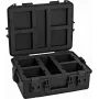ROADINGER valigia in plastica per 4x AKKU UP-4 QCL Spot QuickDMX MK2, nero, 55x42,5x21 cm