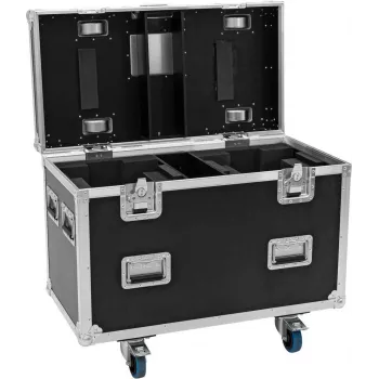 ROADINGER PRO Serie Flightcase per 2x Futurelight DMH-190 Moving Heads con ruote, nero, 90x48x73 cm