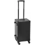 ROADINGER UKC-4R valigia trolley universale con manico telescopico nero, dimensioni interne 45,5 x 27,5 x 20 cm