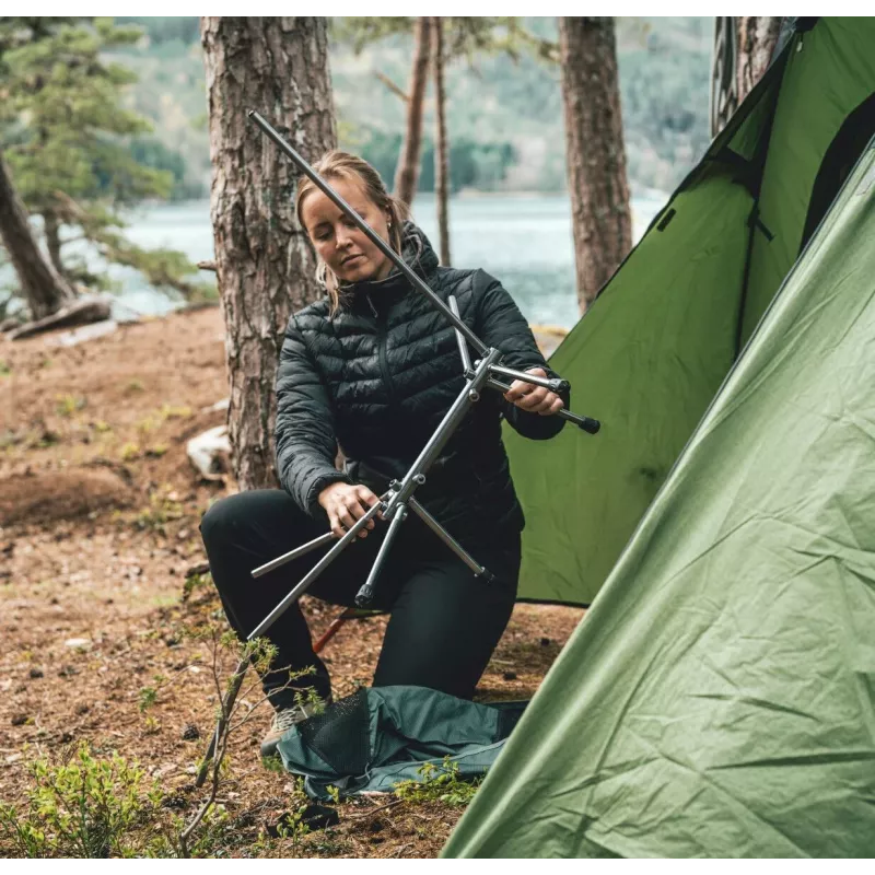 ROBENS Pilgrim Sedia da campeggio pieghevole 120 kg nero/grigio