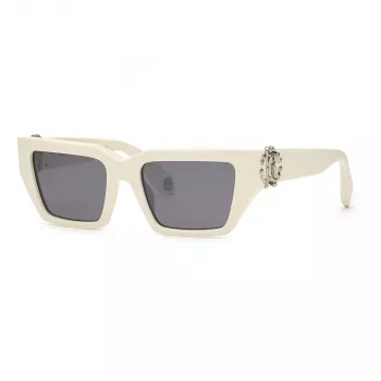 Occhiali da sole Roberto Cavalli SRC016M55847X unisex rettangolari nero/grigio 55/19/135 mm