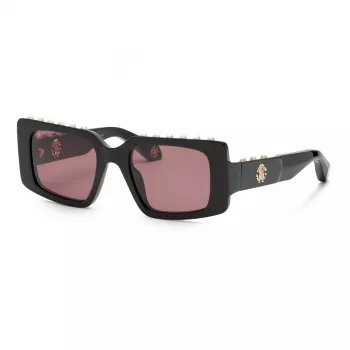 Roberto Cavalli occhiali da sole donna a gatto SRC039S 51mm montatura oro lenti marroni sfumate SRC039S51700Y