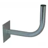 ROBSON supporto a parete per antenna L300 (30 cm) – acciaio zincato a caldo, morsetto palo 38 mm, base a 4 punti, per esterni
