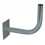 ROBSON supporto a parete per antenna L300 (30 cm) – acciaio zincato a caldo, morsetto palo 38 mm, base a 4 punti, per esterni