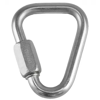 Rock Empire Maillon Delta 8 mm moschettone in acciaio zincato – connettore a vite 40 kN