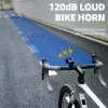 ROCKBROS Campanello elettronico per bici - nero, 110-120 dB, 4 suoni, ricaricabile, IPX4