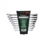 ROCKFORCE set 9 pezzi chiavi a cricchetto metriche, acciaio cromo-vanadio, 72 denti, 8-22 mm, norma DIN