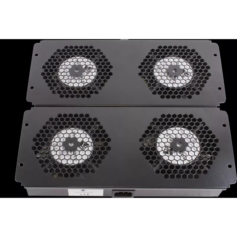 Rockstable Elemento di raffreddamento da 19 pollici – Cassetto ventole – ventola integrata – Acciaio – Nero – 1 pezzo – 2,92 kg (RS19-FT68)