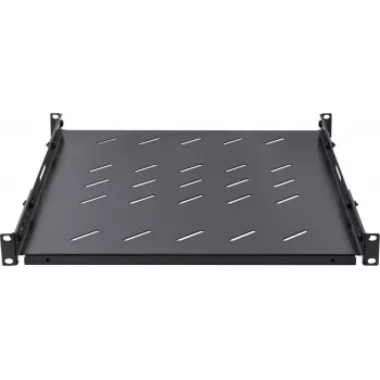 Rockstable RS19-SFH78 ripiano 19 pollici 1U portata elevata, acciaio SPCC, nero