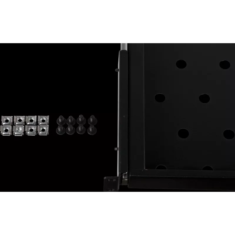 Rockstable RS19-UH69 Ripiano estraibile per rack 1U da 19 pollici, acciaio SPCC, nero