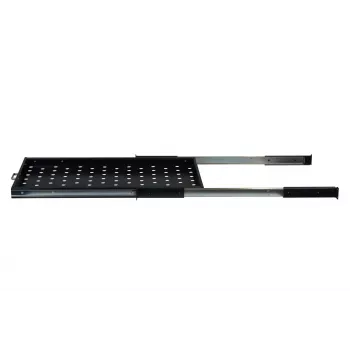 Rockstable Mensola estraibile 1U 19 pollici - Ripiano scorrevole - Acciaio SPCC - Nero - 5,87 kg (RS19-UH612)