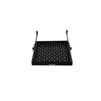 Rockstable Mensola estraibile 1U 19 pollici - Ripiano scorrevole - Acciaio SPCC - Nero - 5,87 kg (RS19-UH612)