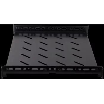 Rockstable Mensola 1U 19 pollici heavy duty - Ripiano rack fisso - Acciaio laminato a freddo SPCC - Nero - Portata 50 kg - Profondità 760 mm (RS19-SFH76)