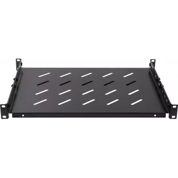 Rockstable Mensola 1U 19 pollici heavy duty - Ripiano rack fisso - Acciaio laminato a freddo SPCC - Nero - Portata 50 kg - Profondità 760 mm (RS19-SFH76)