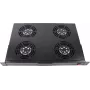 Rockstable Unità di ventilazione per rack 1U da 19 pollici - Ventola di raffreddamento - Ventola assiale integrata - 440 m³/h - Acciaio - Nero - 1 pezzo (RS19-FT1U4TM)