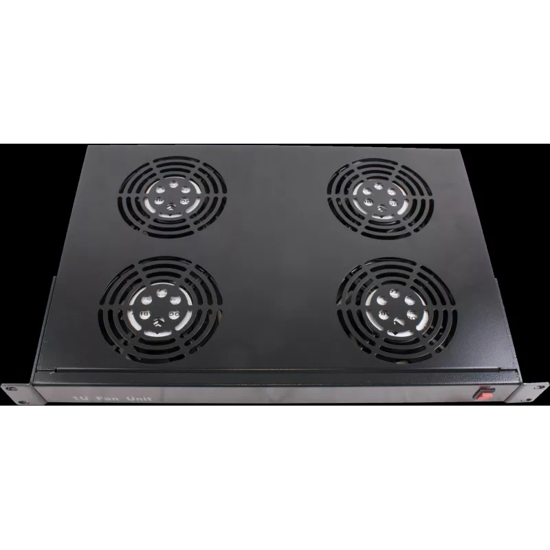 Rockstable Elemento di ventilazione 1U da 19 pollici - Ventola - Ventola integrata - 440 m³/h - Acciaio - Nero - 1 pezzo (RS19-FT1U4)