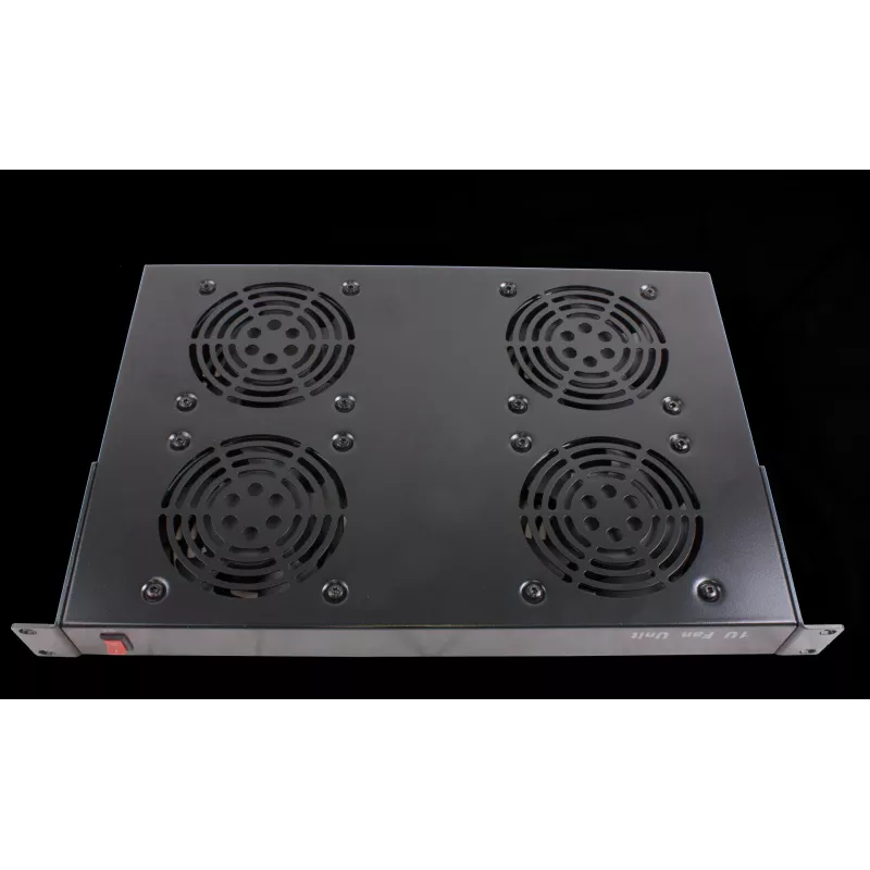 Rockstable Elemento di ventilazione 1U da 19 pollici - Ventola - Ventola integrata - 440 m³/h - Acciaio - Nero - 1 pezzo (RS19-FT1U4)