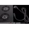 Rockstable Elemento di ventilazione 1U da 19 pollici - Ventola - Ventola integrata - 440 m³/h - Acciaio - Nero - 1 pezzo (RS19-FT1U4)