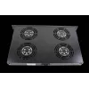 Rockstable Elemento di ventilazione 1U da 19 pollici - Ventola - Ventola integrata - 440 m³/h - Acciaio - Nero - 1 pezzo (RS19-FT1U4)