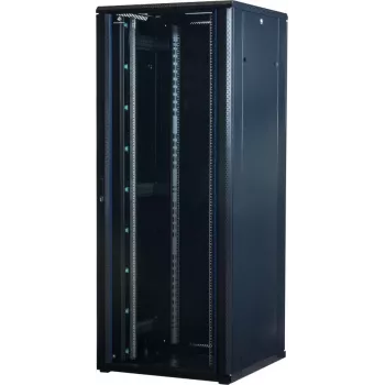 Rockstable armadio server 42U 19 pollici con porta in vetro - armadio a pavimento - 42U - 800 kg - serratura a chiave - guide di montaggio - piedini regolabili (RS19-8842)