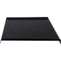 Rockstable RS19-FH612 Mensola rack 1U - nero - acciaio - portata 60 kg - perforata ovale