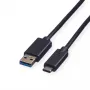 ROLINE GREEN cavo USB 3.2 Gen 1, USB A a C, ST/ST, nero, 3 m 11.44.9013