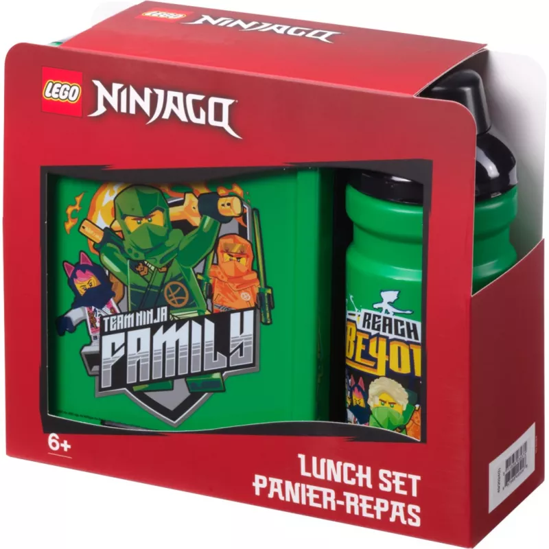 Room Copenhagen LEGO Lunch Box Set Ninjago verde nero 2 pezzi