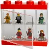 Room Copenhagen LEGO vetrina per minifigure 8 rossa trasparente