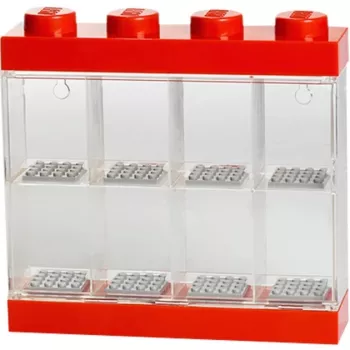Room Copenhagen LEGO vetrina per minifigure 8 rossa trasparente