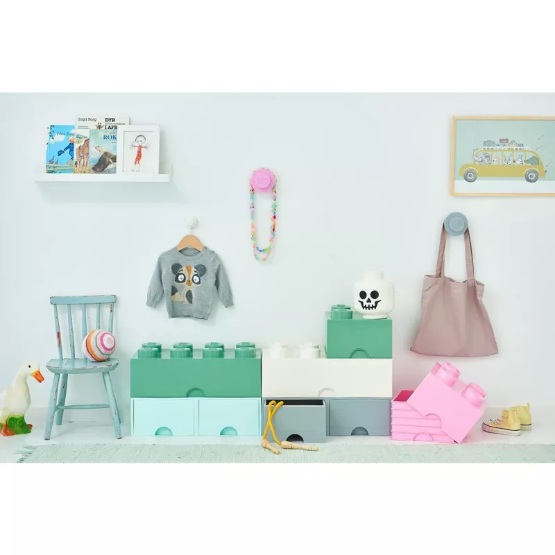 ROOM COPENHAGEN LEGO Storage Head Skeleton, piccolo (bianco/nero)