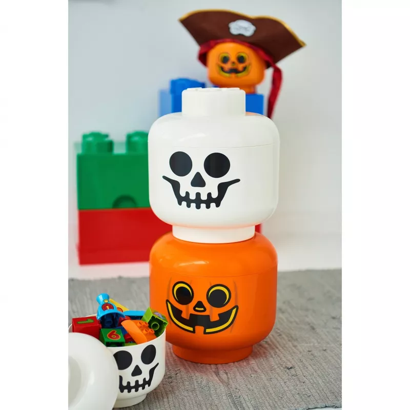 ROOM COPENHAGEN LEGO Storage Head Skeleton, piccolo (bianco/nero)