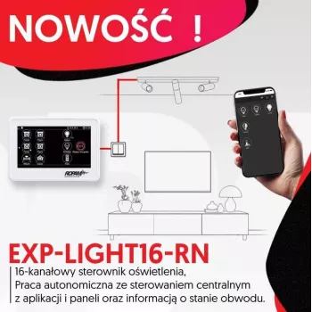 Ropam controllo luci EXP-LIGHT16-RN – modulo di espansione a relè 16 canali per bus RopamNet