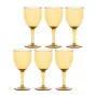 ROSE&TULIPANI FIABA Set di 6 bicchieri da vino in acrilico 400 ml, ambra