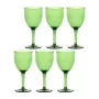 ROSE&TULIPANI FIABA set di 6 bicchieri da vino in acrilico 400 ml, verde