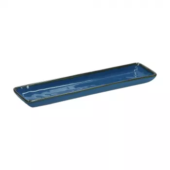 ROSE&TULIPANI Set di 4 vassoi rettangolari Concerto Blu Avio - blu navy, 32 x 8 cm