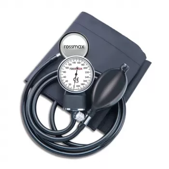 ROSSMAX sfigmomanometro aneroide palmare GB102 con bracciale in nylon e custodia